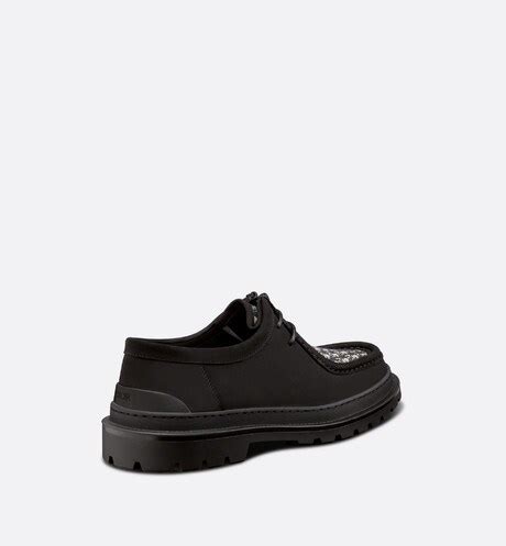 Dior Explorer Boat Shoe Black Nubuck Calfskin with Beige and 